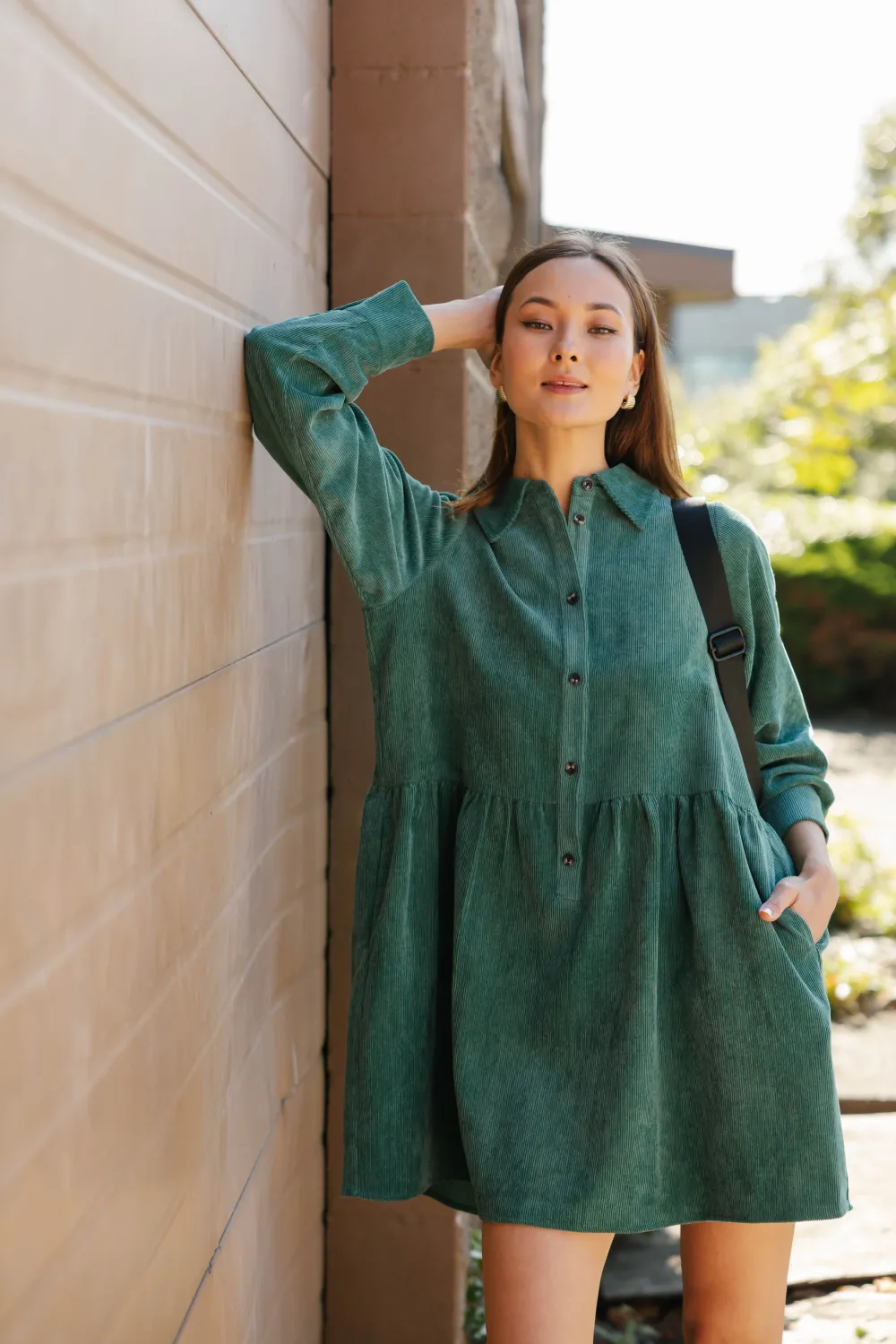 Smash + Tess Calista Cord Mini Dress Green Smash + Tess Calista Cord Mini Dress Green