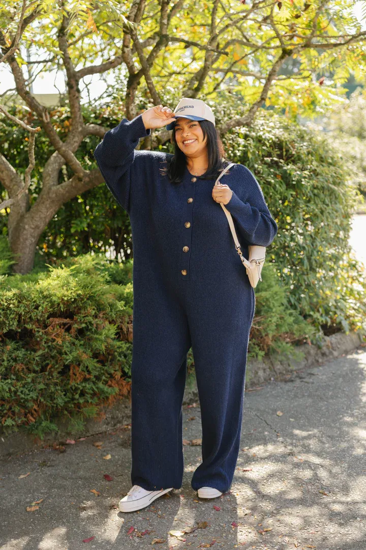 Smash + Tess Millie Ribbed Romper Dark Navy Smash + Tess Millie Ribbed Romper Dark Navy