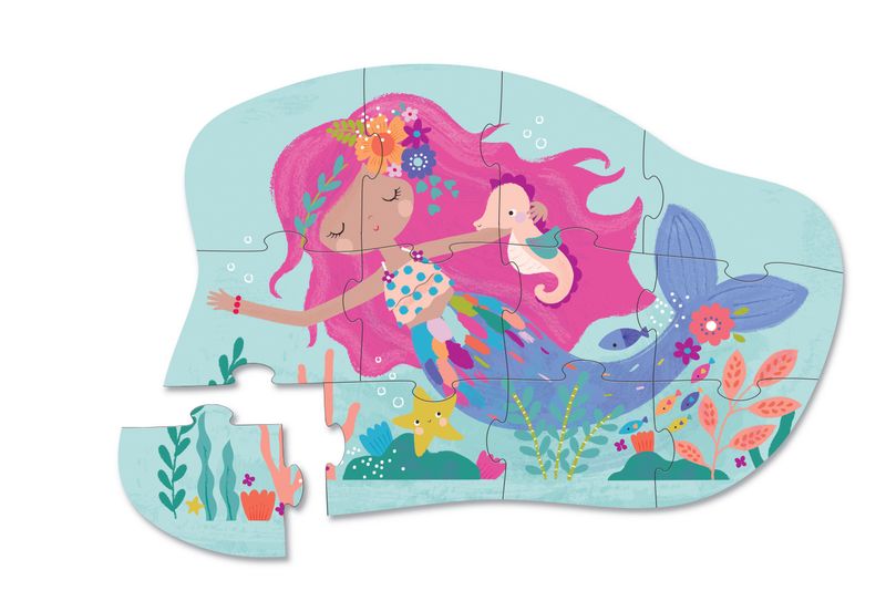 Crocodile Creek Mini Puzzle Mermaid Dreams 12pc Crocodile Creek Mini Puzzle Mermaid Dreams 12pc