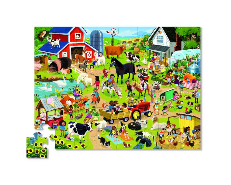 Crocodile Creek Day At the Farm Puzzle 48pc Crocodile Creek Day At the Farm Puzzle 48pc