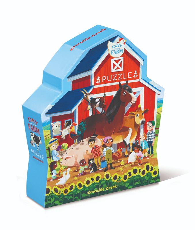 Crocodile Creek Day At the Farm Puzzle 48pc