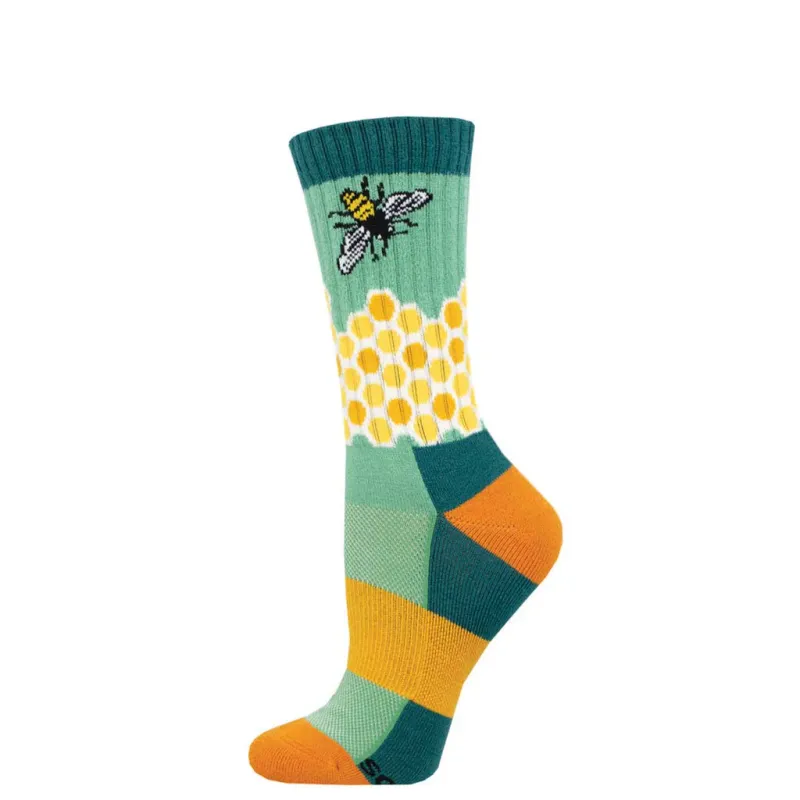 Socksmith Home Sweet Honeycomb Seafoam Sz9-11