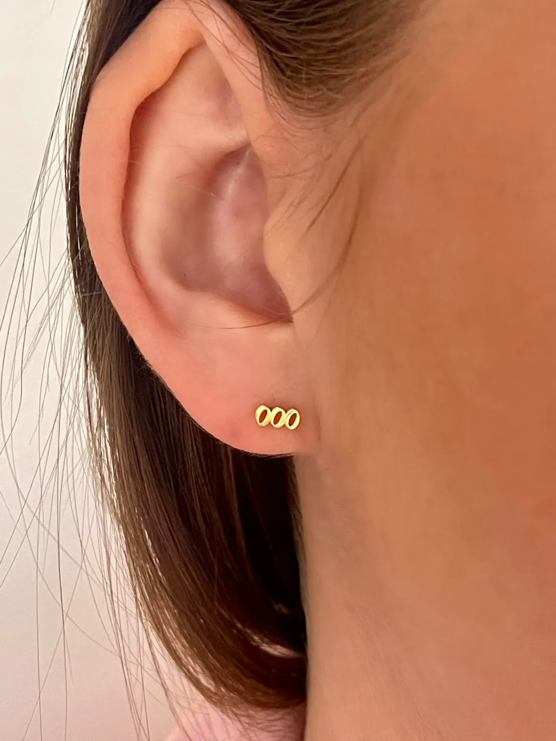 House of Moda 000 Angel Number Mini Stud Gold House of Moda 000 Angel Number Mini Stud Gold