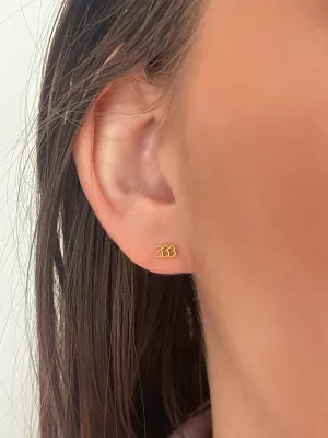 House of Moda 333 Angel Number Mini Stud Gold House of Moda 333 Angel Number Mini Stud Gold