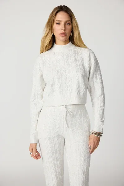 MPG Cable Knit Cropped Sweater MPG Cable Knit Cropped Sweater