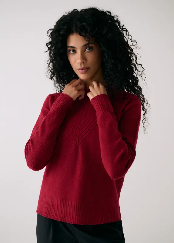 Lole Camila Crew Neck Sweater Crimson Heather Lole Camila Crew Neck Sweater Crimson Heather
