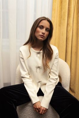 Fransa FRSally Cardigan 6 Bow