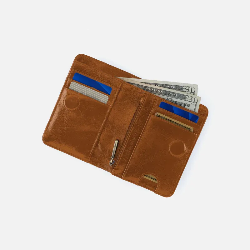 HOBO Jill Large Bi Fold Wallet Truffle