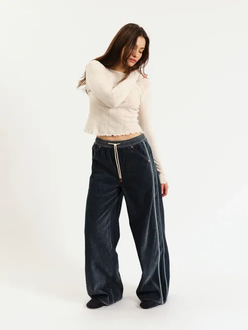 Daze Cozy Jean Pull On Sky Whisper