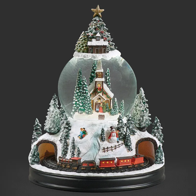 Glitterdome Lighted Musical Church Dome 11" Glitterdome Lighted Musical Church Dome 11"