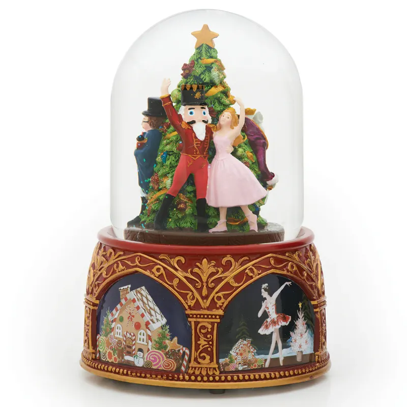 Glitterdome Musical Nutcracker Dome 8" Glitterdome Musical Nutcracker Dome 8"