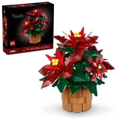 Lego 10370 Icons Poinsettia Plant Decor