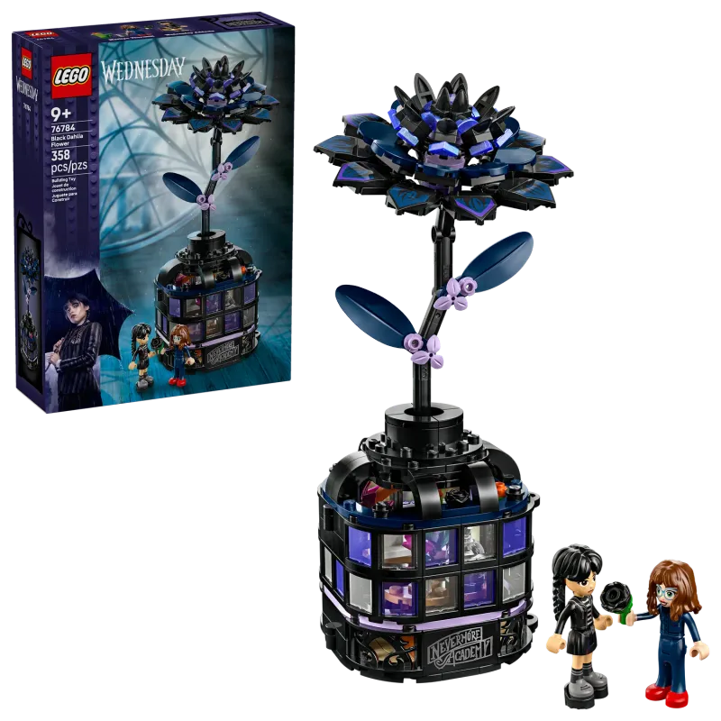 Lego 76784 Wednesday Black Dahlia Flower
