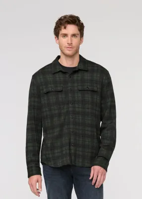 DUER Performance Flannel Button Down Heather Peat