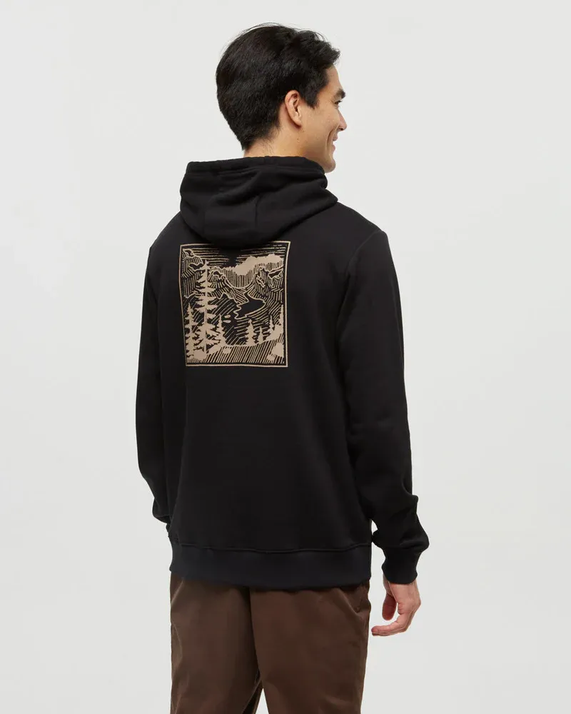 Ten Tree M Etched Mountain Hoodie Meteorite Black/