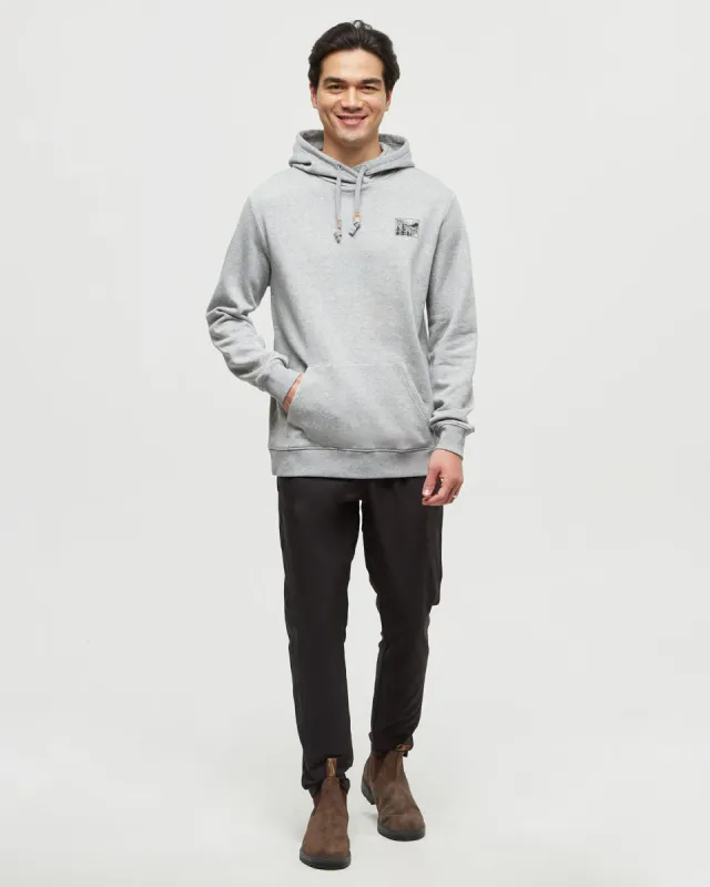 Ten Tree M Etched Mountain Hoodie Harbour Grey