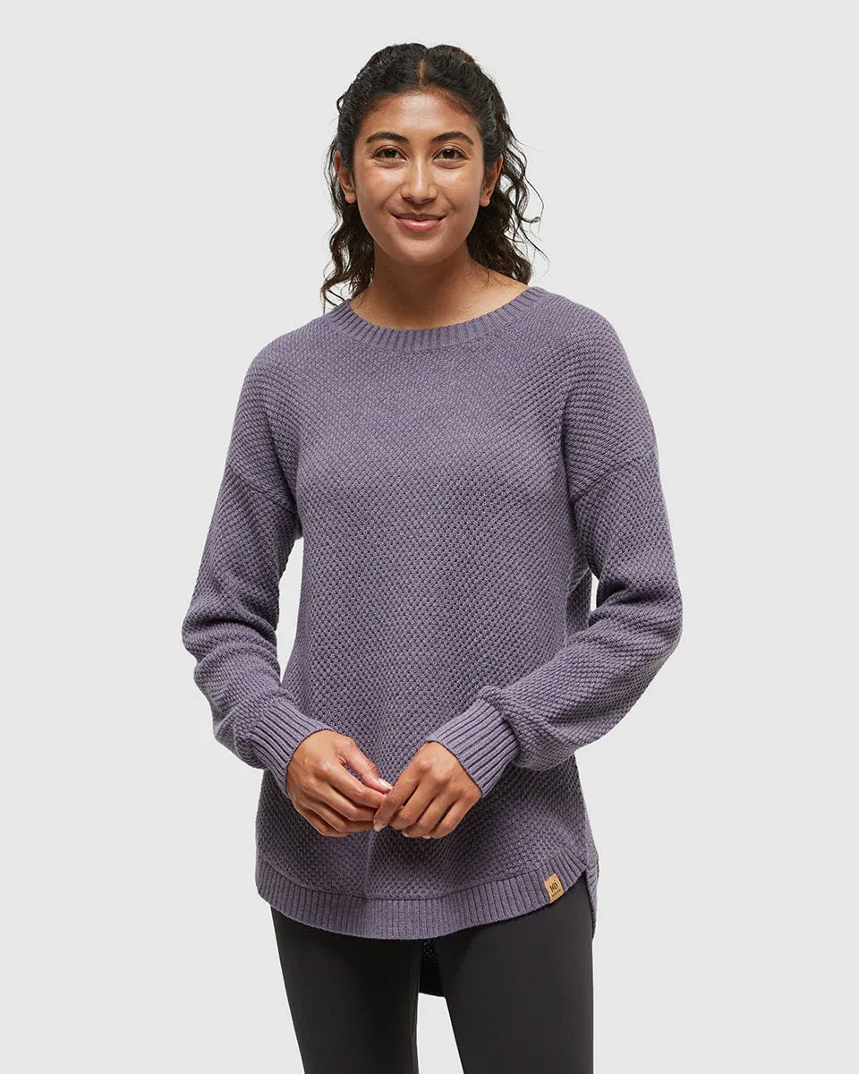 Ten Tree W Broughton Sweater Smokey Violet Heather