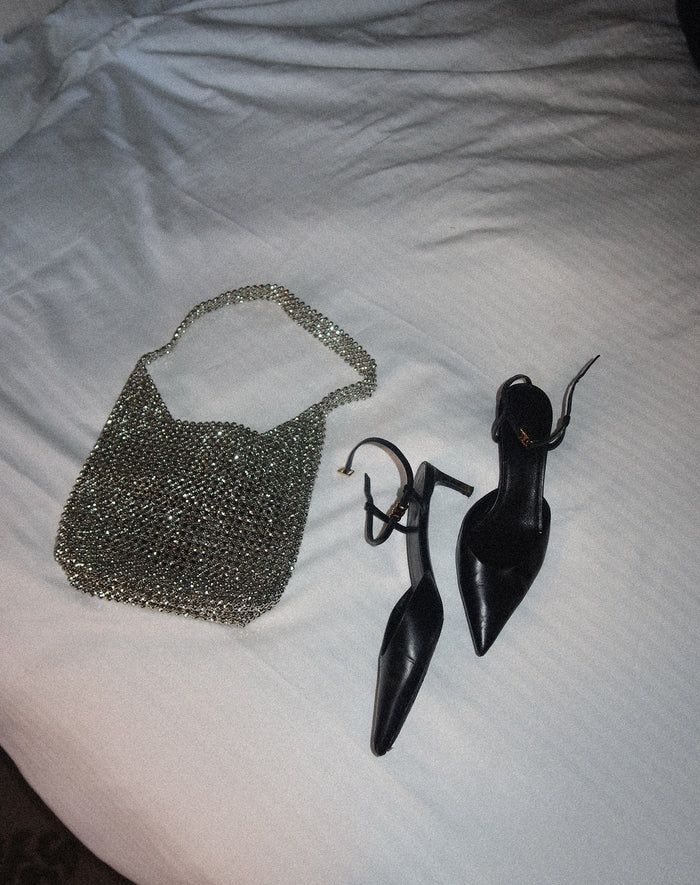 Brunette the Label Crystal Pouch Bag