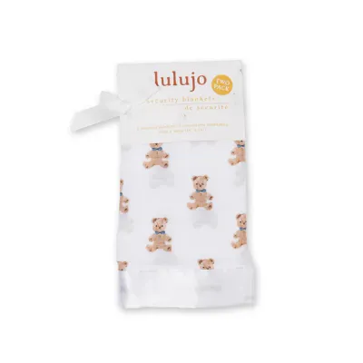 Lulujo Security Blanket 2 Pack Vintage Bears