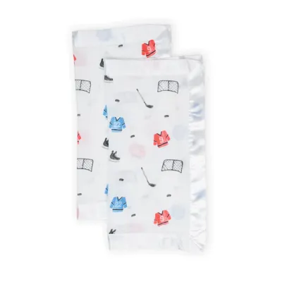 Lulujo Security Blanket 2 Pack Hockey