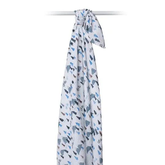 Lulujo Classic Muslin Swaddle Blanket XL Mountain Top