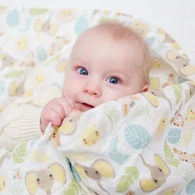 Lulujo Classic Muslin Swaddle Blanket Jungle