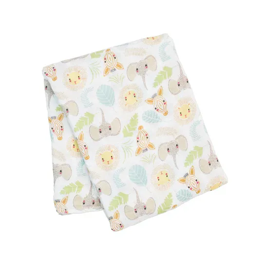 Lulujo Classic Muslin Swaddle Blanket XL Jungle