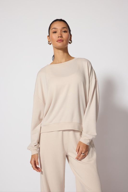 MPG Serene Crew Neck Relaxed Pullover