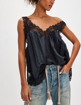 Free People Lacey Essential Tunic Black