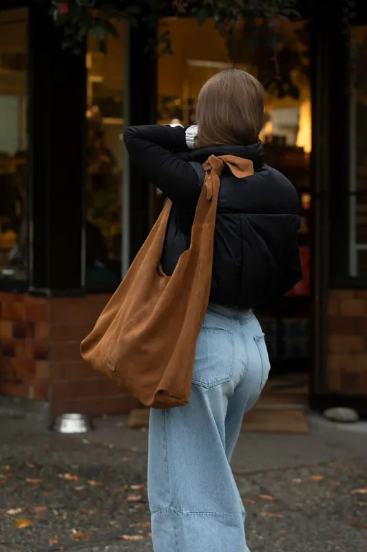 RISA Knot Tote Suede Brown