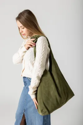 RISA Knot Tote Suede Olive