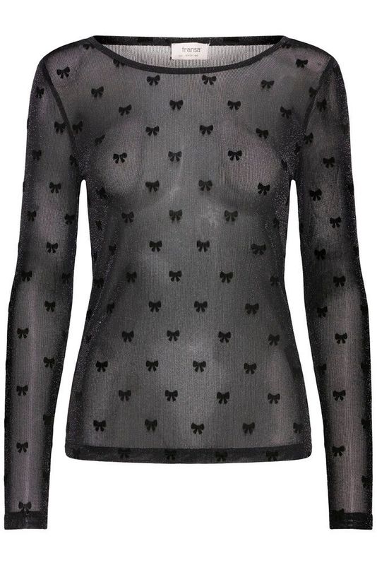 Fransa FRMesh Tee 3 Black Top Fransa FRMesh Tee 3 Black Top