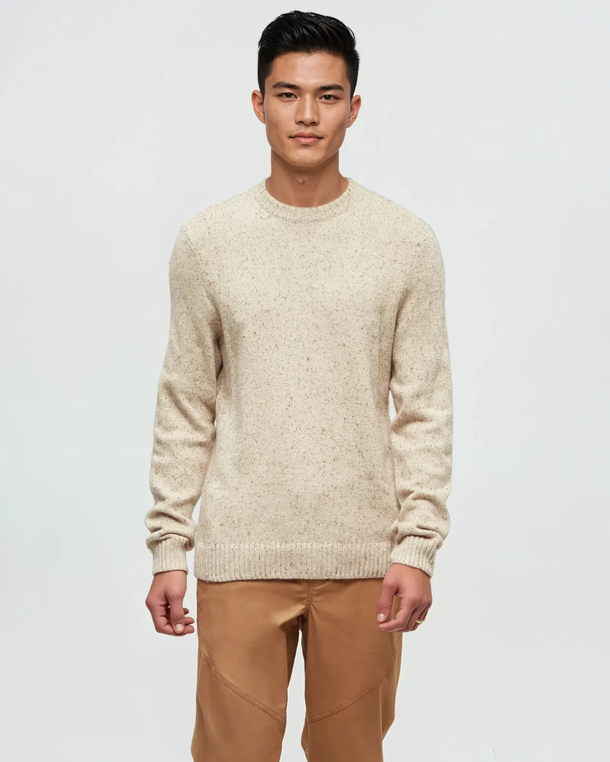 Ten Tree M Highline Nep Crew Sweater Warm Oak Nep