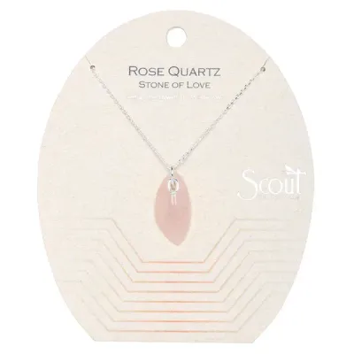 Scout Organic Stone Necklace Rose Quartz