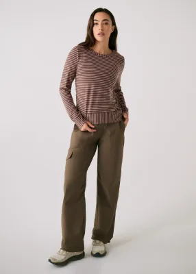 Lole Dynamic Longsleeves Mocha Stripe