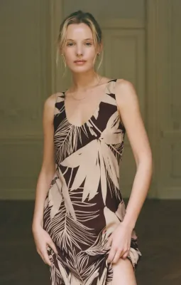 Z Supply Hana Palmera Maxi Dress Lava Rock