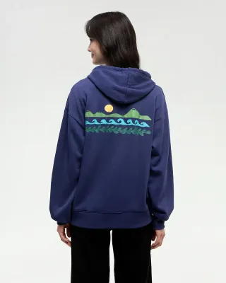 Ten Tree W Seaforestation Zip Hoodie Indigo Tide
