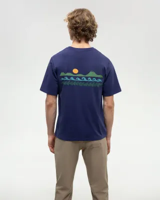 Ten Tree M Seaforestation Relaxed T-Shirt Indigo T