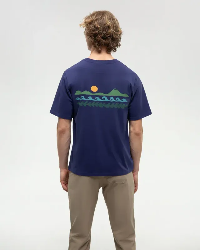 Ten Tree M Seaforestation Relaxed T-Shirt Indigo T