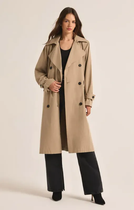 Z Supply Dorian Trench Coat Driftwood Z Supply Dorian Trench Coat Driftwood