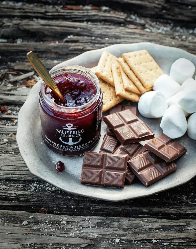 Saltspring Kitchen Co. Raspberry &amp; Habanero Spicy Pepper Spread 125mL