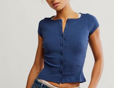 Free People Most Wanted Cardi Navy