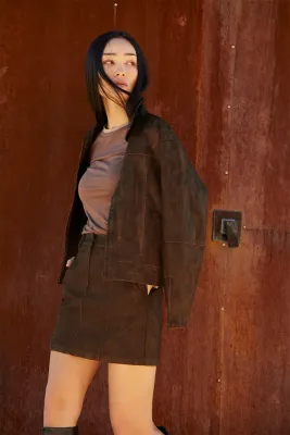 Crescent Brown Leather Jacket