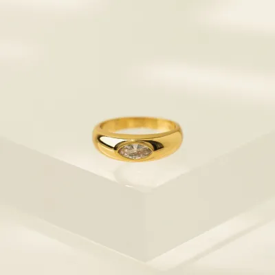 Lover's Tempo Demi Fine Marquise Dome Ring