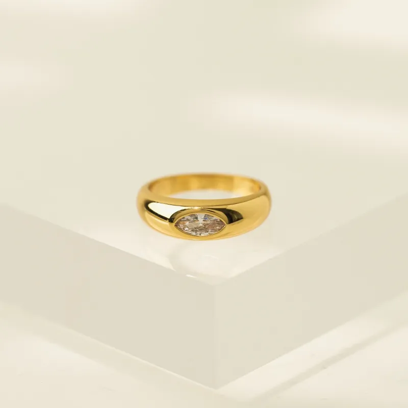 Lover's Tempo Demi Fine Marquise Dome Ring