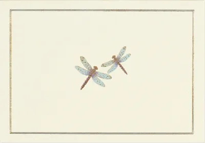Peter Pauper Note Card Blue Dragonflies