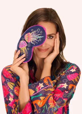Powder Lavender Eye Mask Jolly Jellies Navy