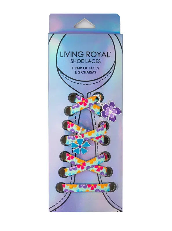 Living Royal Flower Power Shoe Laces and Charm Set