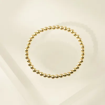Lover's Tempo 4mm Gold Filled Stretch Bracelet