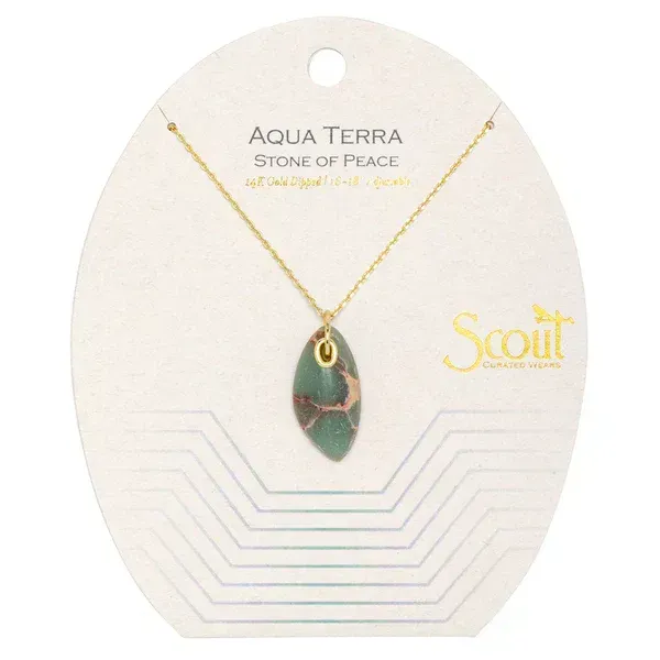 Scout Organic Stone Necklace Aqua Terra